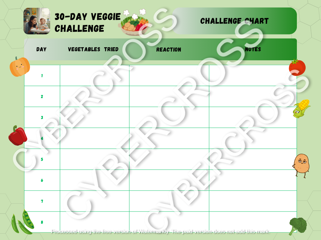 30 day veggie challenge