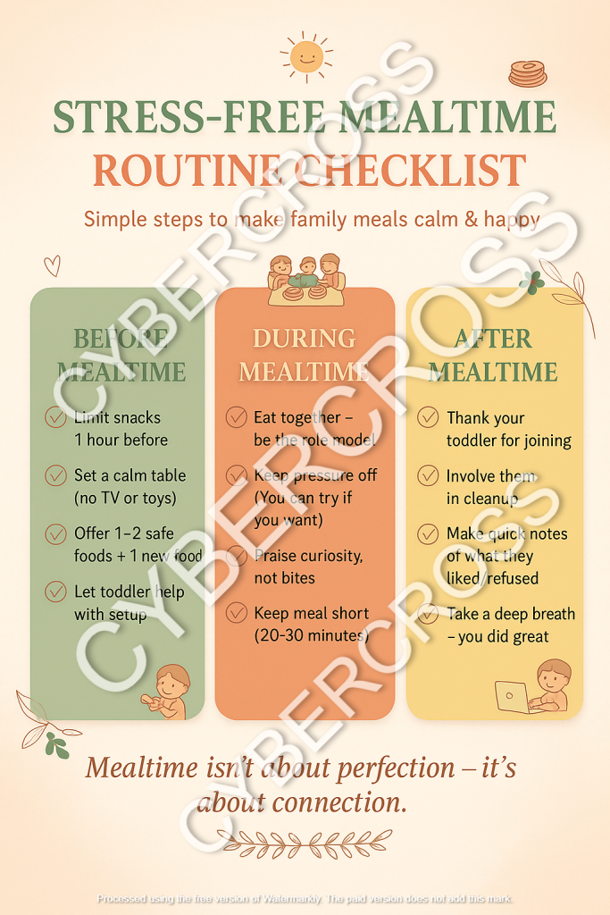stress free mealtime routine checklist