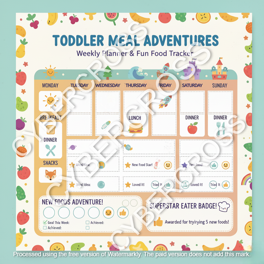 toddler meal planner template